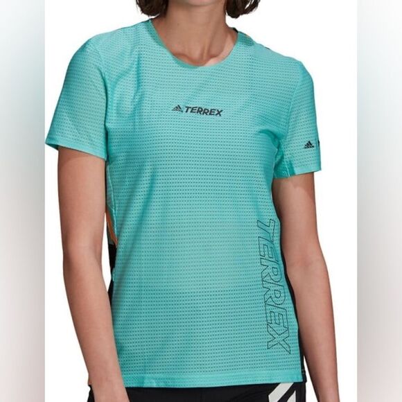 Adidas Terrex Blue Parley Agravic Pro Short Sleeve Athletic Tee Size XL NWT - Picture 2 of 5